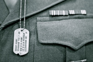 étiquette d'un soldat de l'armée américaine